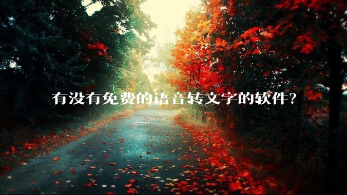 有没有免费的语音转文字的软件？