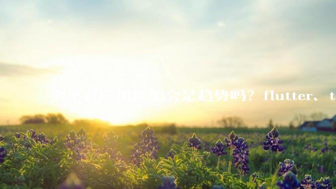 全平台应用框架会是趋势吗？flutter、tauri、maui你更看好哪一个？