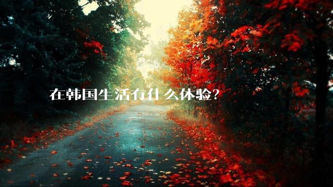 在韩国生活有什么体验？