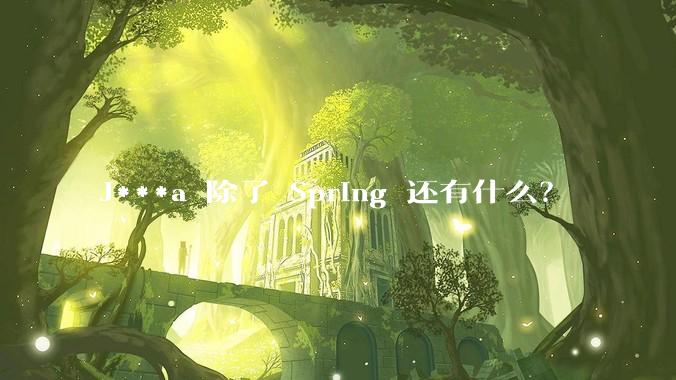J***a 除了 Spring 还有什么？