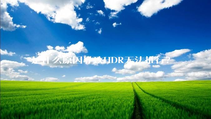是什么原因导致HDR无法推行？