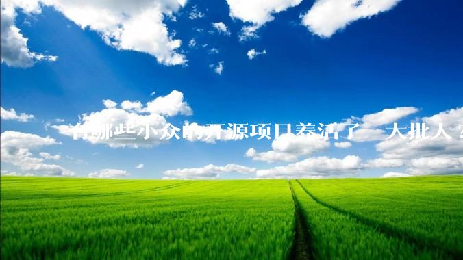 有哪些小众的开源项目养活了一大批人?